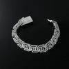 Alloy Cuban Chain Hiphop Style Hletter Hollow Diamond Jewelry Bracelet And Necklace For Men And Women
