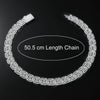 Alloy Cuban Chain Hiphop Style Hletter Hollow Diamond Jewelry Bracelet And Necklace For Men And Women