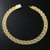 Alloy Cuban Chain Hiphop Style Hletter Hollow Diamond Jewelry Bracelet And Necklace For Men And Women