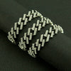 Alloy Cuban Chain Necklace With Diamond And Geometric Design Unisex Hip Hop Jewelry