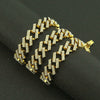 Alloy Cuban Chain Necklace With Diamond And Geometric Design Unisex Hip Hop Jewelry