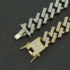 Alloy Cuban Chain Necklace With Diamond And Geometric Design Unisex Hip Hop Jewelry