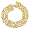 Alloy Cuban Chain Necklace With Diamond Geometric Style Creative Stitching Pig Nose Buckle For Men Hip Hop Punk Style