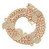 Alloy Cuban Chain Necklace With Diamond Inlay And Butterfly Pattern Hip Hop Style Unisex