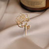 Alloy Cut Out Flower Metal Brooch Electroplated For Women