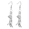 Alloy Cute Animal Kitten Stretch Earrings For Women With Electroplating
