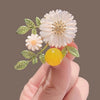 Alloy Daisy Flower Brooch Electroplated For Men And Women Natural Style