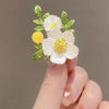 Alloy Daisy Flower Brooch Electroplated Natural Style For Women