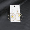 Alloy Daisy Heart Dripping Oil Earrings