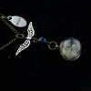 Alloy Dandelion Vintage Geometric Electroplating Floating Bottle Pendant Necklace