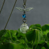 Alloy Dandelion Vintage Geometric Electroplating Floating Bottle Pendant Necklace