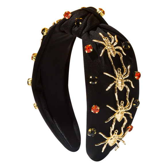 Alloy Dark Style Spider Web Headband With Diamonds For Women