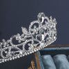 Alloy Diamond Bridal Crown Retro Style Electroplated For Women