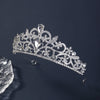 Alloy Diamond Bridal Crown Retro Style Electroplated For Women