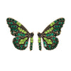 Alloy Diamond Butterfly Wings Heart Earrings For Women