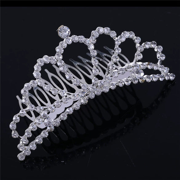 Alloy Diamond Children's Crown Comb Hair Accessories