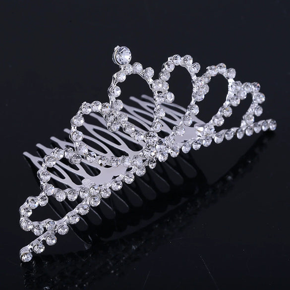 Alloy Diamond Children's Crown Comb Hair Accessories