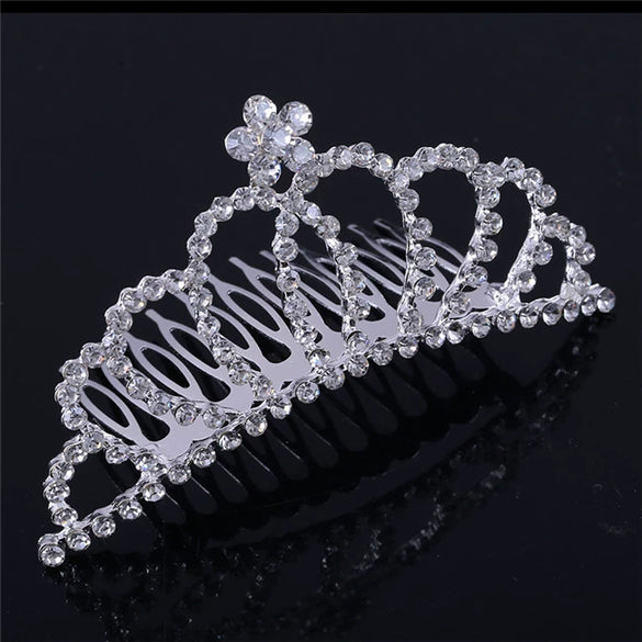 Alloy Diamond Children's Crown Comb Hair Accessories