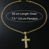 Alloy Diamond Cross Pendant Necklace Hiphop Geometric Men's Accessories