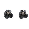 Alloy Diamond Flower Earrings For Women Retro Elegant Style