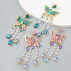 Alloy Diamond Geometric Butterfly Acrylic Tassel Women's Earrings