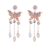 Alloy Diamond Geometric Butterfly Acrylic Tassel Women's Earrings