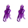Alloy Diamond Geometric Flower Long Feather Tassel Women's Earrings