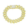 Alloy Diamond Geometric Hip Hop Cuban Chain Necklace