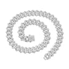 Alloy Diamond Geometric Hip Hop Cuban Chain Necklace