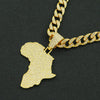 Alloy Diamond Geometric Hip Hop Pendant Necklace With Cuban Chain