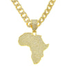 Alloy Diamond Geometric Hip Hop Pendant Necklace With Cuban Chain