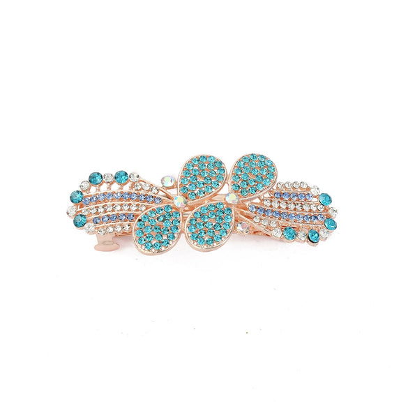 Alloy Diamond Hairpin Spring Clip For Women