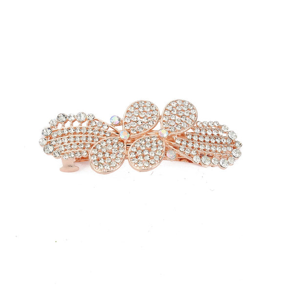 Alloy Diamond Hairpin Spring Clip For Women