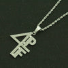 Alloy Diamond Letter And Number Pendant Men's Hip Hop Street Accessories
