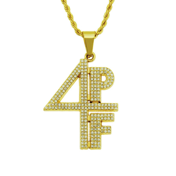 Alloy Diamond Letter And Number Pendant Men's Hip Hop Street Accessories
