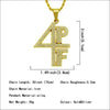 Alloy Diamond Letter And Number Pendant Men's Hip Hop Street Accessories