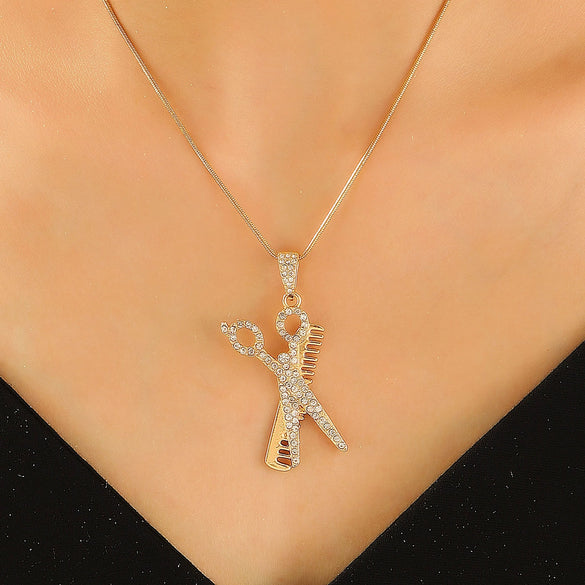 Alloy Diamond Pendant Snake Bone Chain Women's Ins Punk Creative Necklace