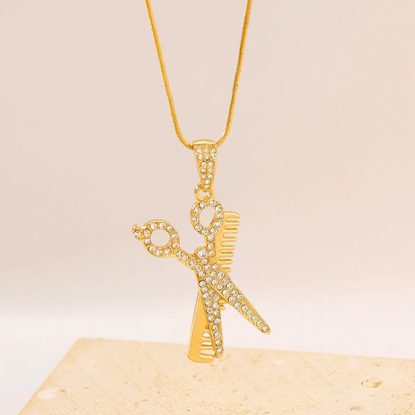 Alloy Diamond Pendant Snake Bone Chain Women's Ins Punk Creative Necklace