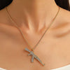 Alloy Diamond Pendant Snake Bone Chain Women's Ins Punk Creative Necklace