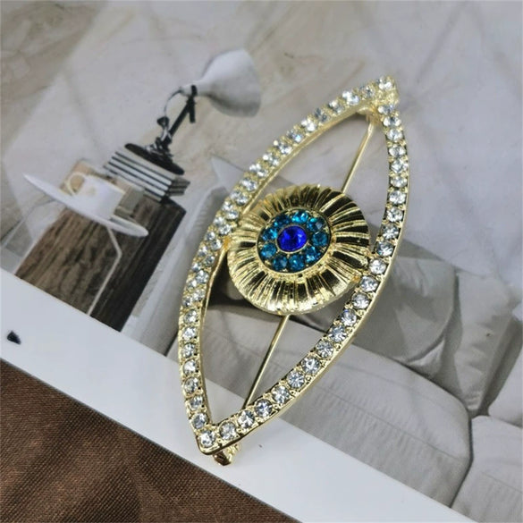 Alloy Diamond Retro Style Elf Devil's Eye Brooch Unisex Accessories