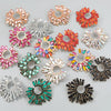 Alloy Diamond Rhinestone Geometric Sunflower Women's Earrings