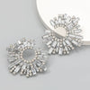 Alloy Diamond Rhinestone Geometric Sunflower Women's Earrings