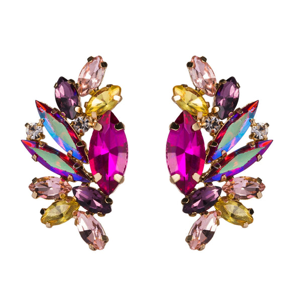 Alloy Diamond Studded Rhinestone Earrings For Women