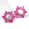 Alloy Diamond Sunflower Fashion Women's Earrings
