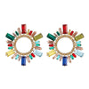 Alloy Diamond Sunflower Fashion Women's Earrings