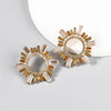 Alloy Diamond Sunflower Fashion Women's Earrings