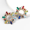 Alloy Diamond Sunflower Fashion Women's Earrings