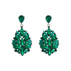 Alloy Diamond Women's Ball Temperament Retro Style Earrings With Flower Pattern