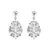 Alloy Diamond Women's Ball Temperament Retro Style Earrings With Flower Pattern
