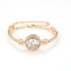 Alloy Diamond Women's Love Geometric Retro Bracelet With Flower And Heart Shapes